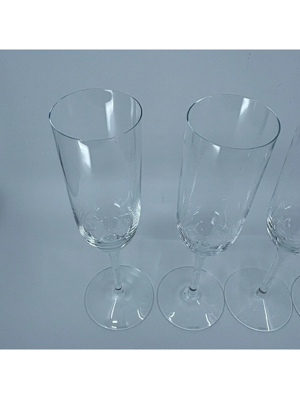 Tiffany & Co Crystal Champagne Flutes Set Of 4 With Boxes Vintage Classic